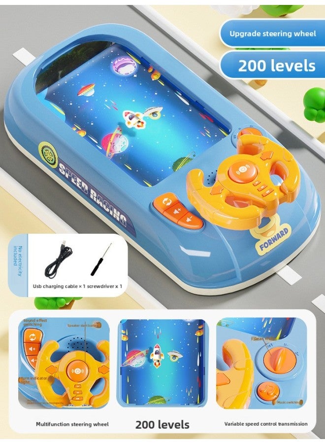 Cross-border racing car breakthrough adventure game machine car simulation driving steering wheel 3-6 years old children's educational toys